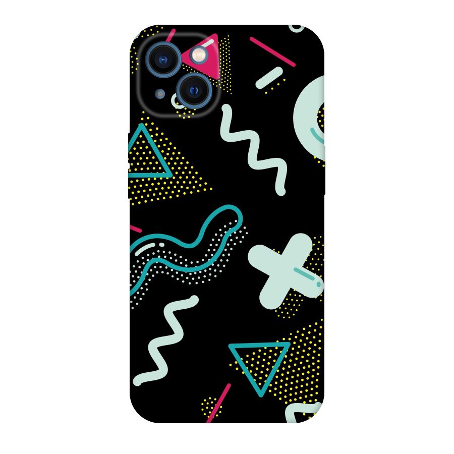 Shapes Pattern Original Polycarbonate Back Case for iPhone 13