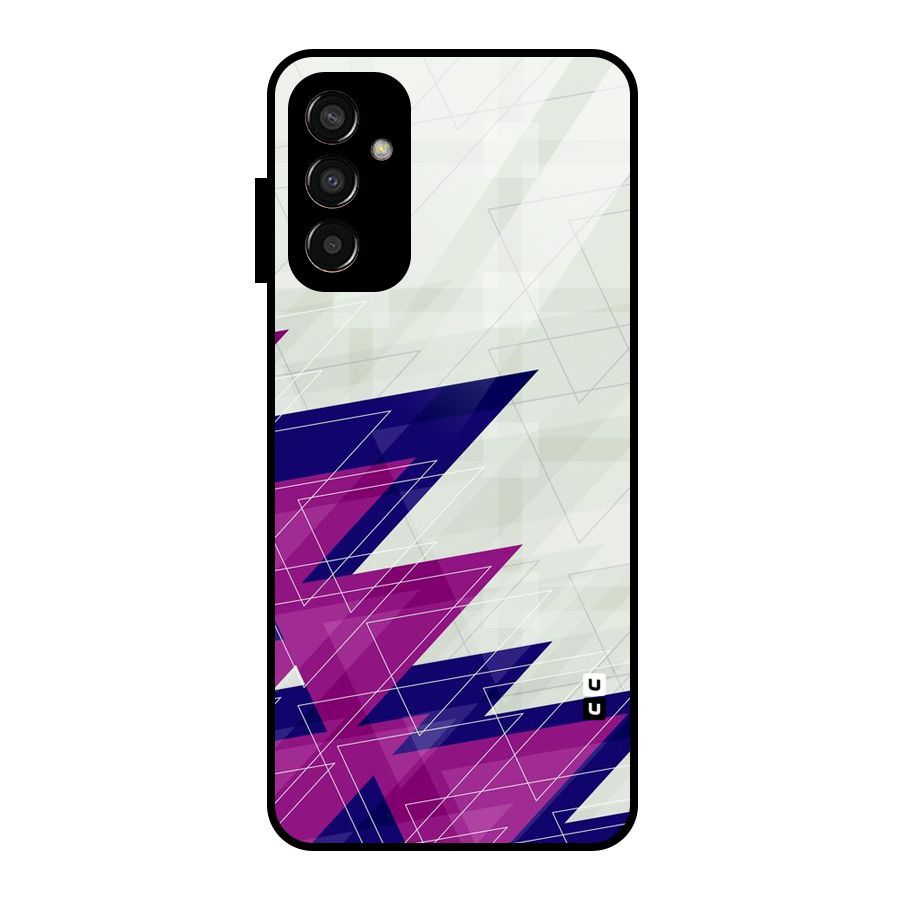 Sharp Abstract Design Glass Back Case for Galaxy F13