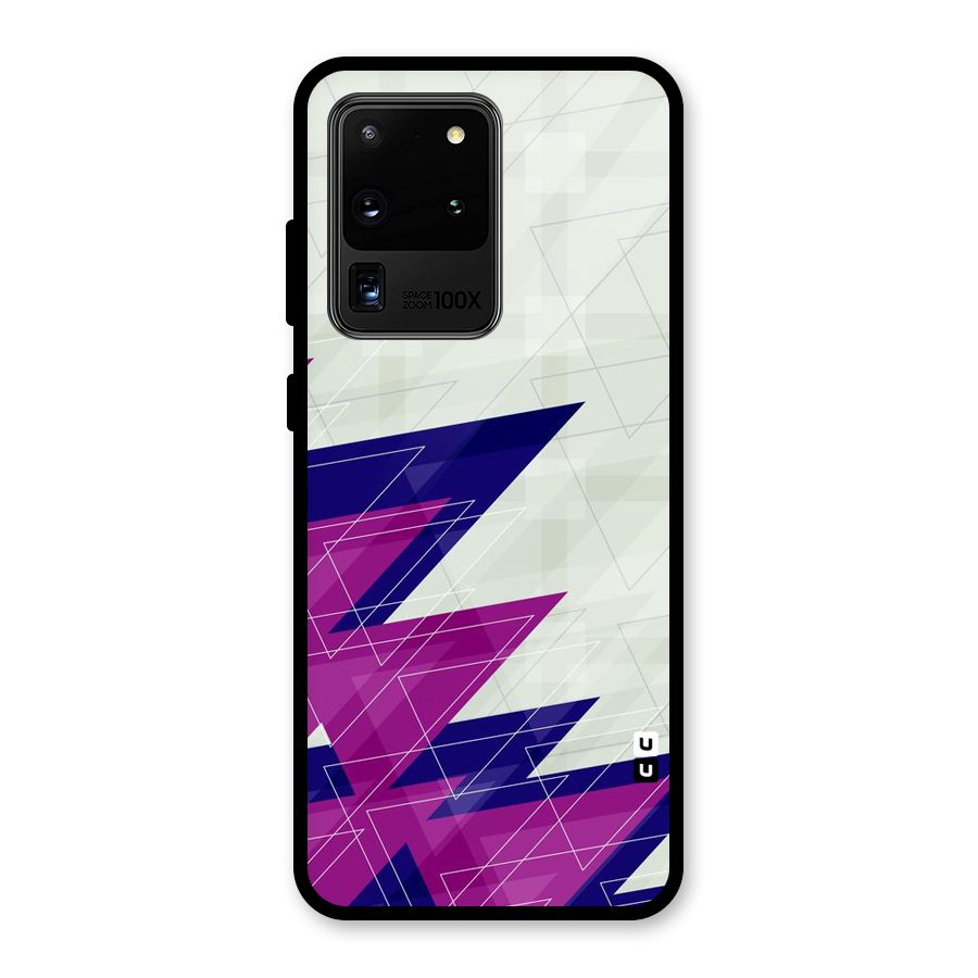 Sharp Abstract Design Glass Back Case for Galaxy S20 Ultra