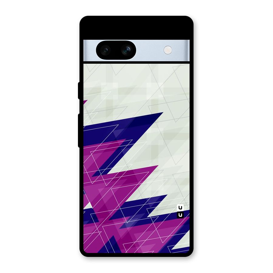 Sharp Abstract Design Glass Back Case for Google Pixel 7a