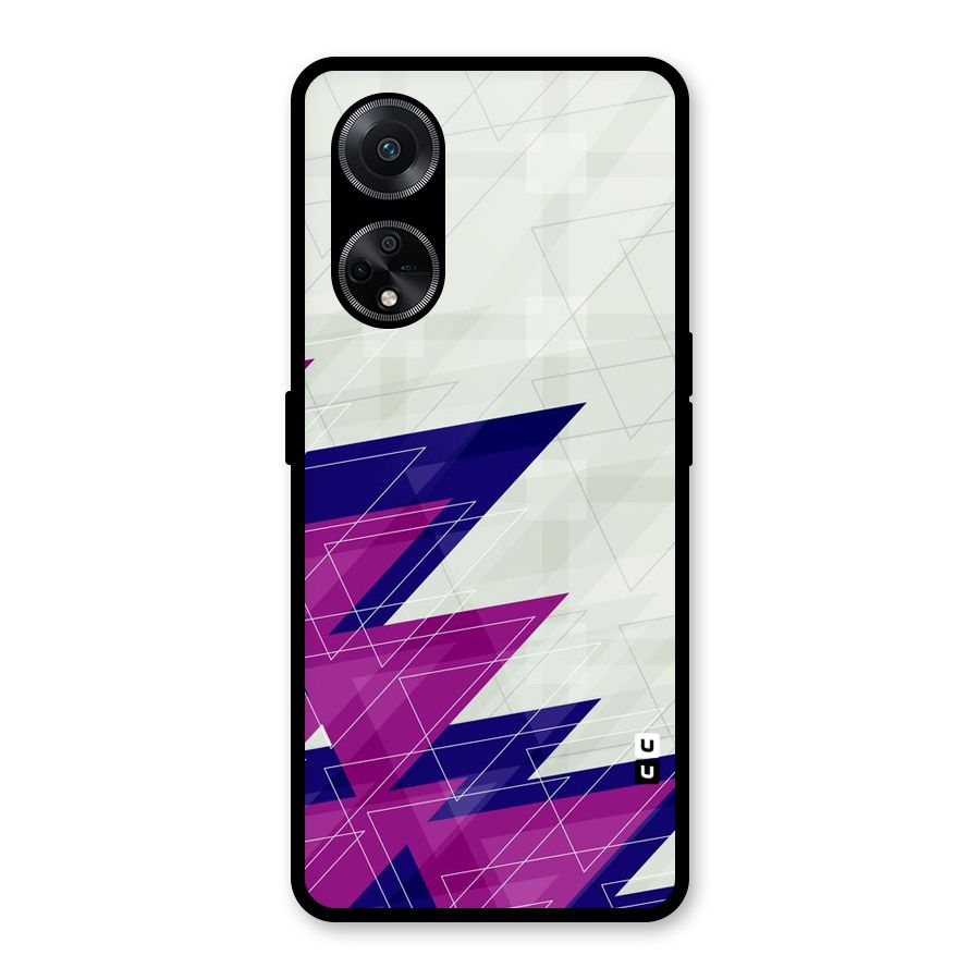Sharp Abstract Design Glass Back Case for Oppo F23