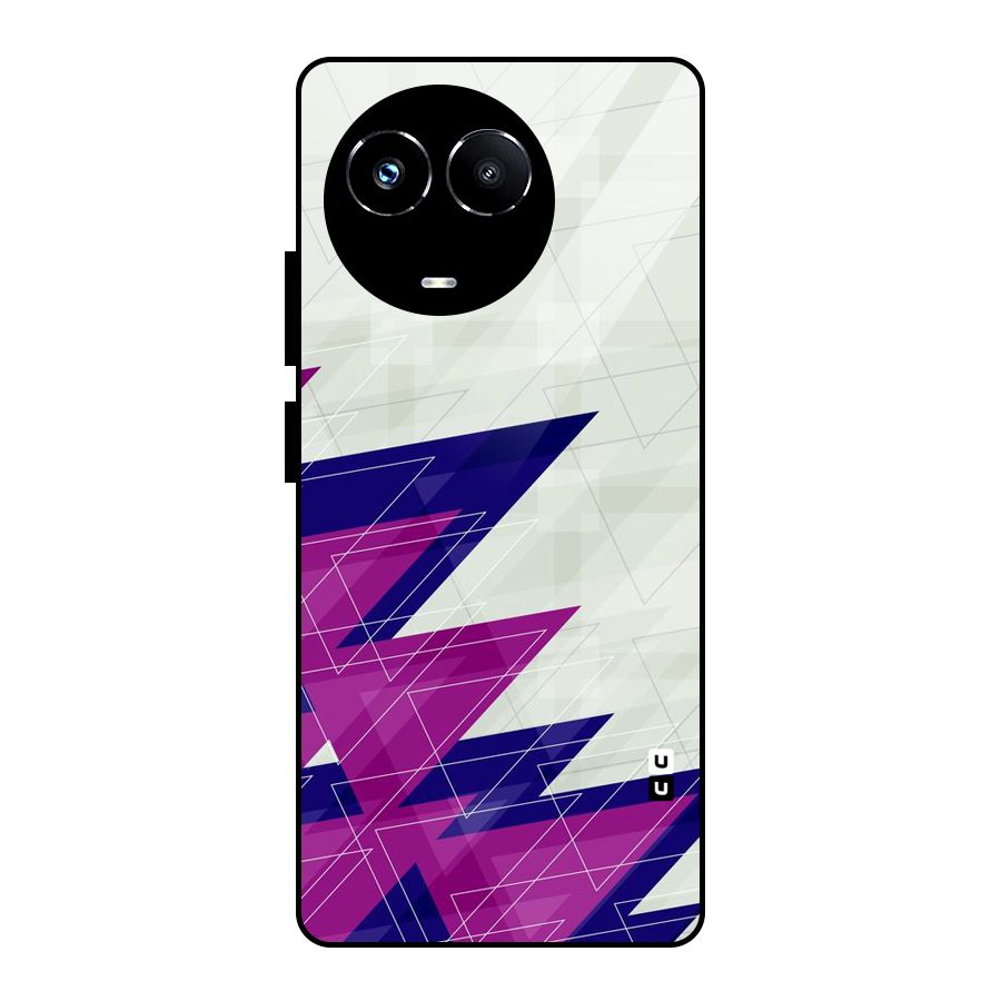 Sharp Abstract Design Glass Back Case for Realme 11X