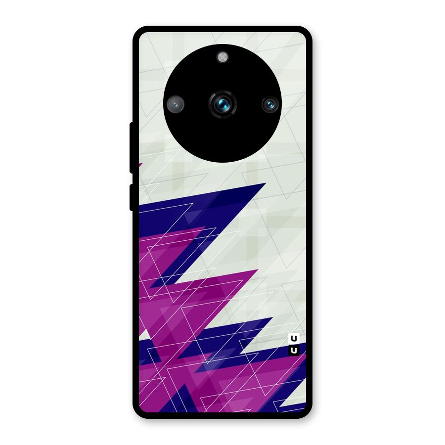 Sharp Abstract Design Glass Back Case for Realme 11 Pro