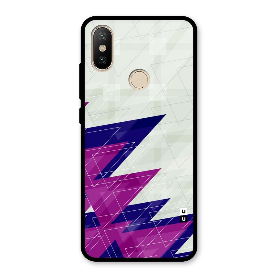 Sharp Abstract Design Glass Back Case for Redmi A2