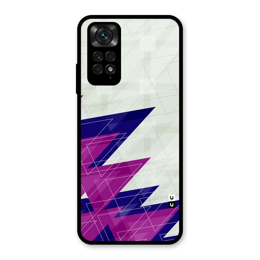 Sharp Abstract Design Glass Back Case for Redmi Note 11S