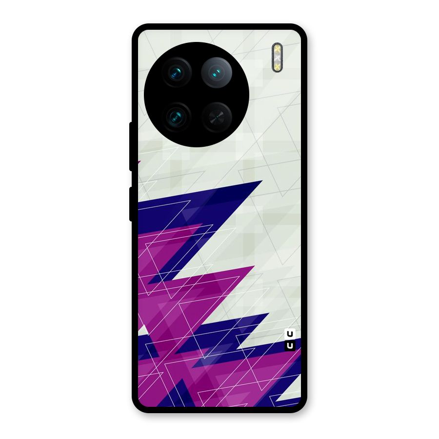 Sharp Abstract Design Glass Back Case for Vivo X90 Pro