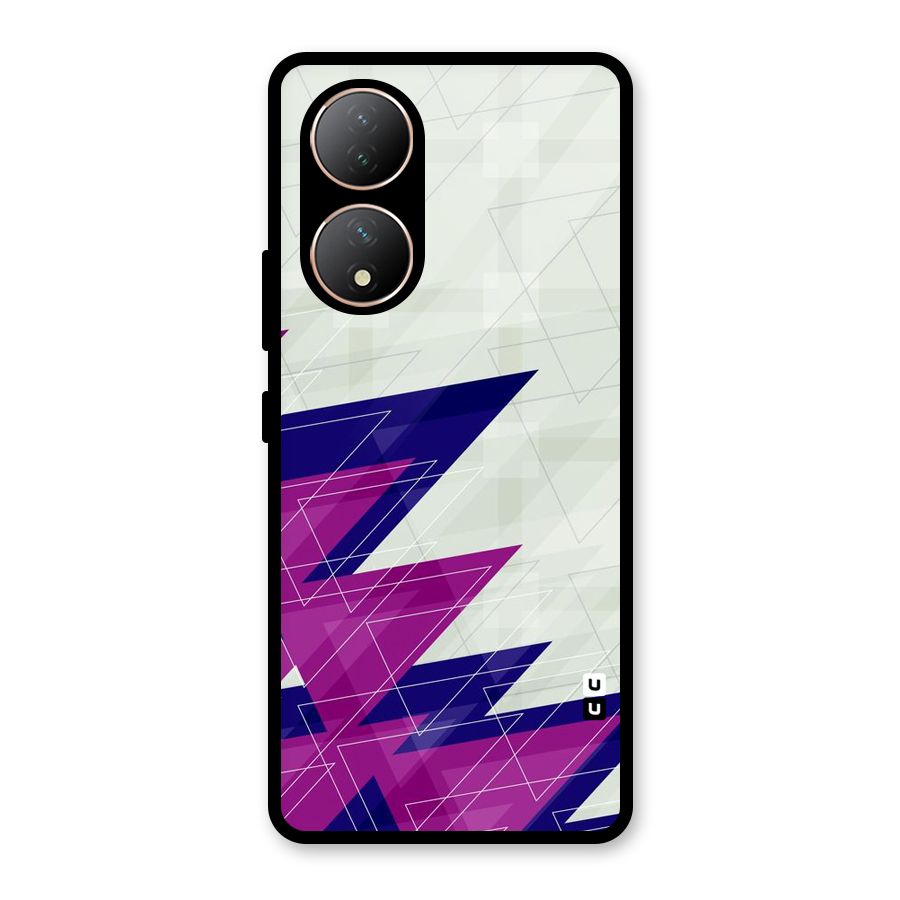 Sharp Abstract Design Glass Back Case for Vivo Y100A