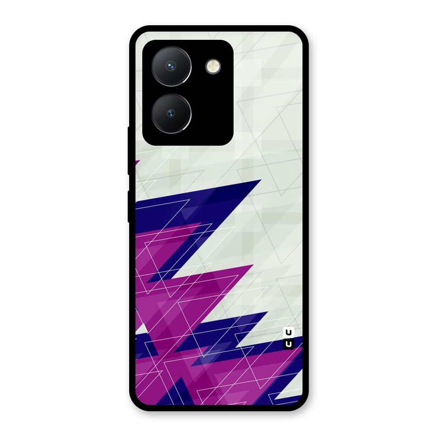 Sharp Abstract Design Glass Back Case for Vivo Y36