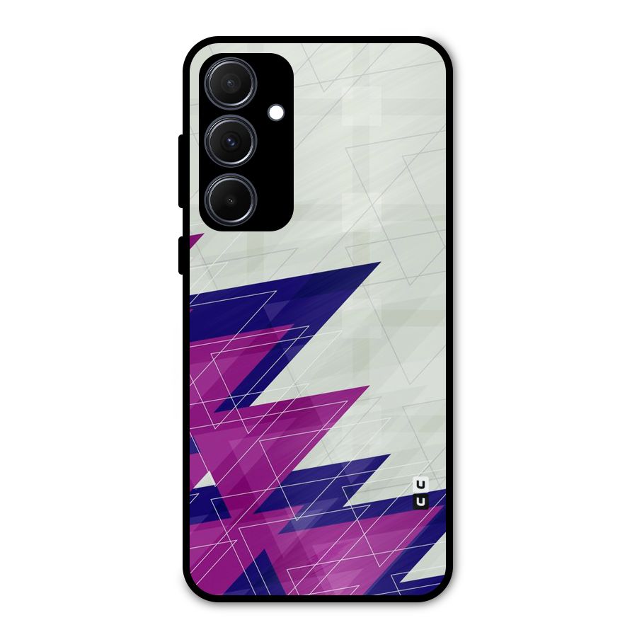 Sharp Abstract Design Metal Back Case for Galaxy A35