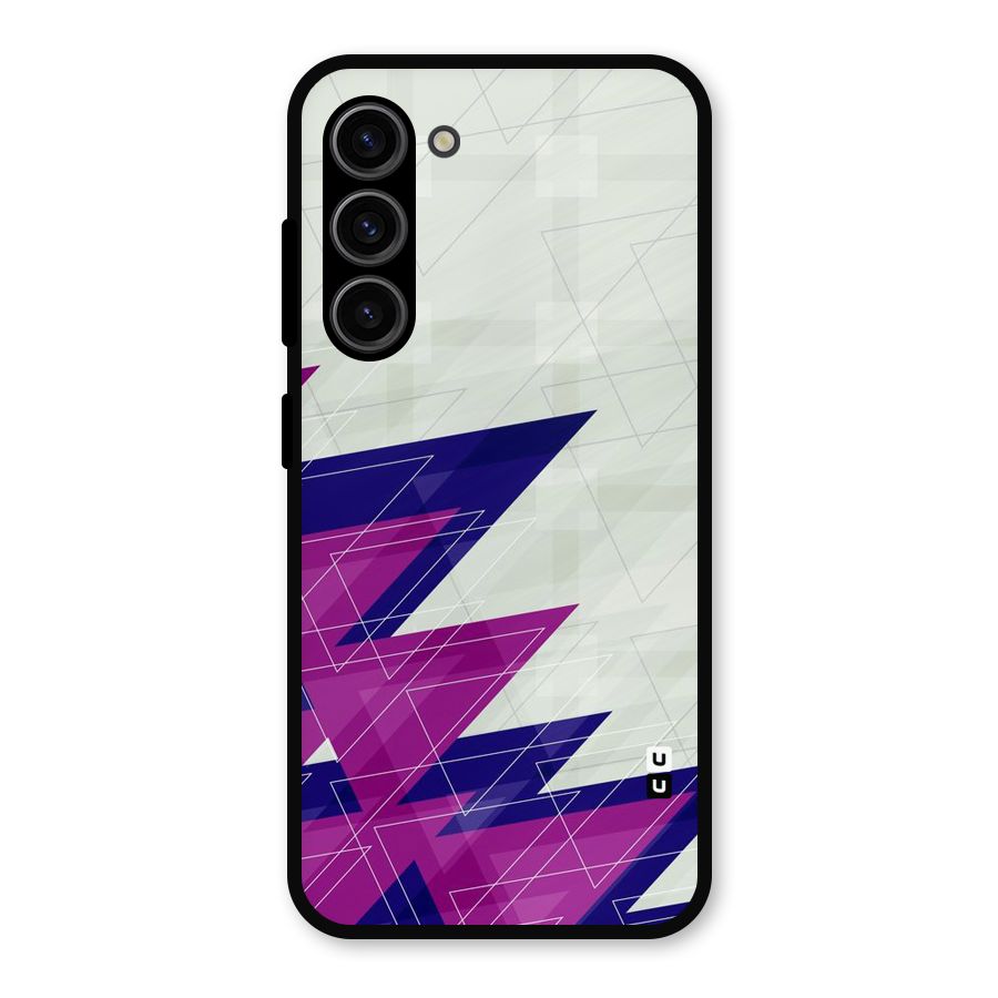 Sharp Abstract Design Metal Back Case for Galaxy S23