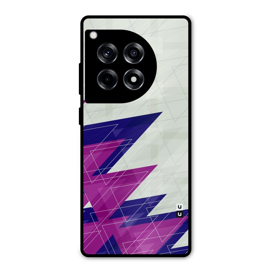 Sharp Abstract Design Metal Back Case for OnePlus 12R