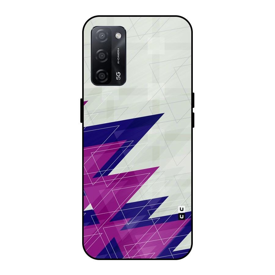 Sharp Abstract Design Metal Back Case for Oppo A53s 5G