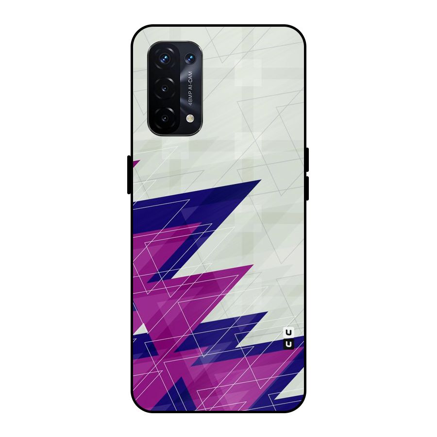 Sharp Abstract Design Metal Back Case for Oppo A74 5G
