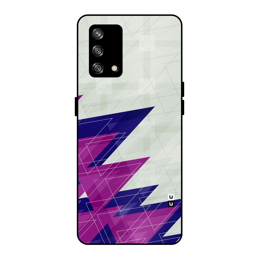 Sharp Abstract Design Metal Back Case for Oppo F19