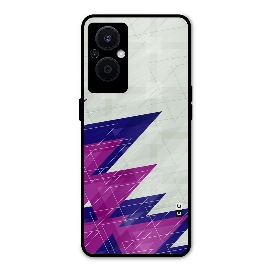 Sharp Abstract Design Metal Back Case for Oppo F21s Pro 5G