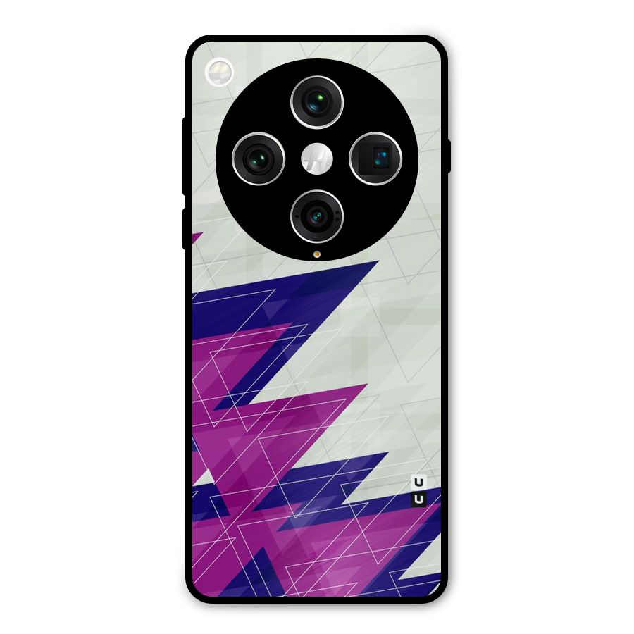Sharp Abstract Design Metal Back Case for Oppo Find X8 Pro