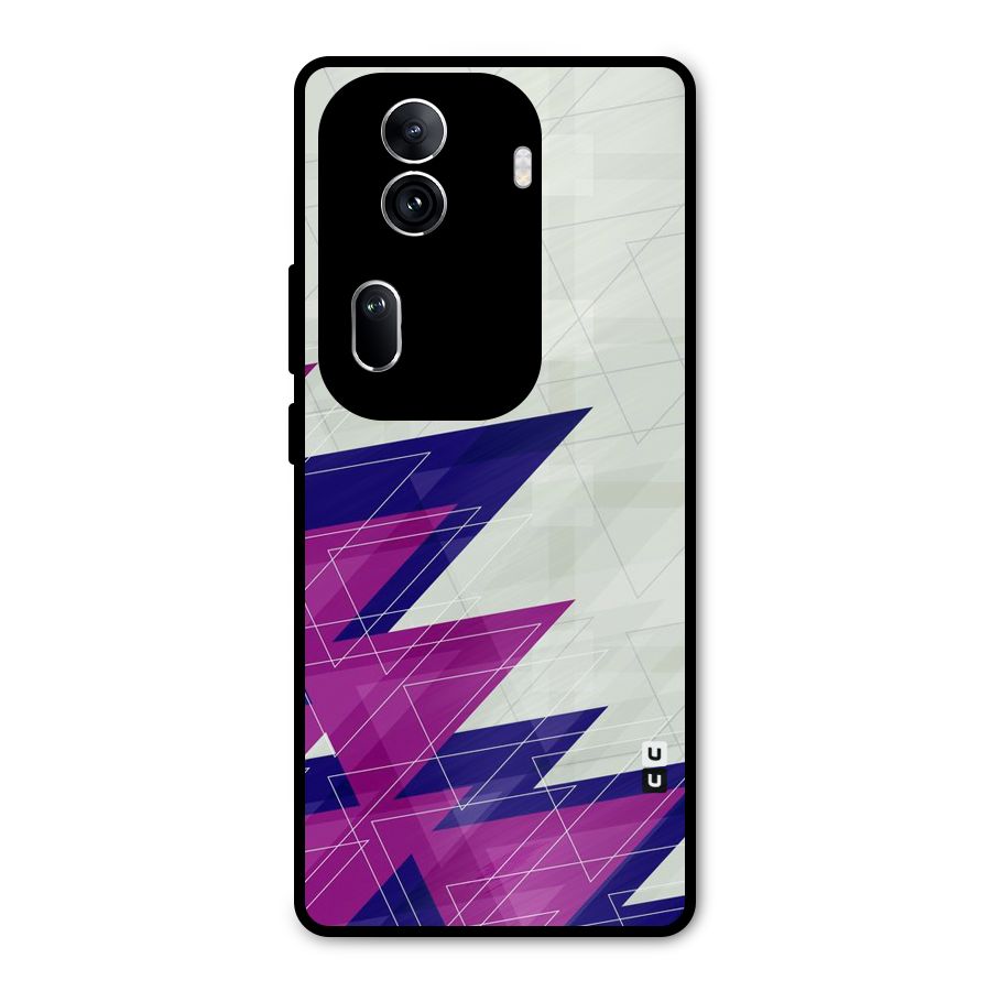 Sharp Abstract Design Metal Back Case for Oppo Reno11 Pro 5G