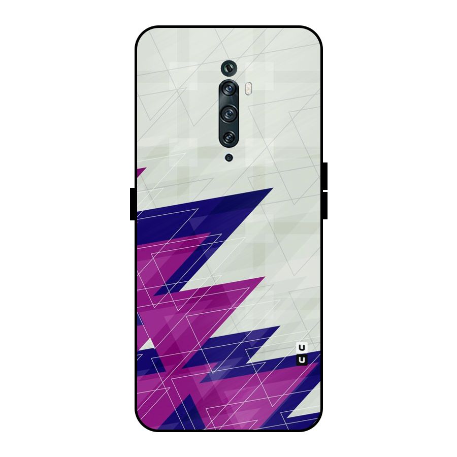 Sharp Abstract Design Metal Back Case for Oppo Reno2 Z