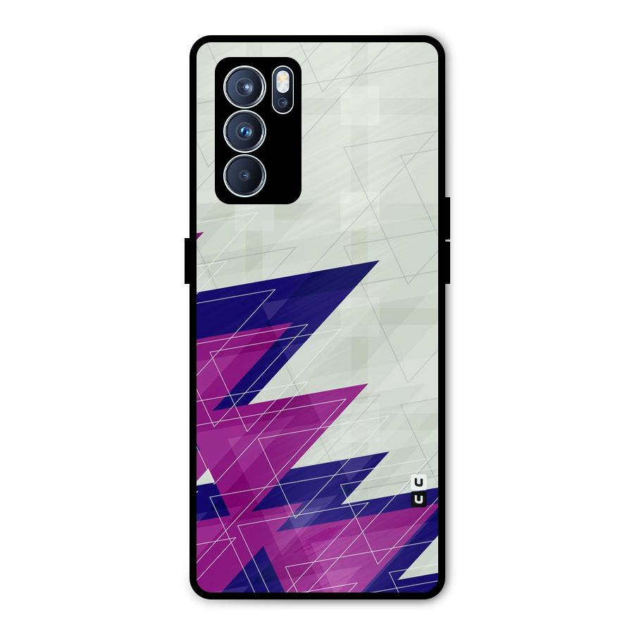 Sharp Abstract Design Metal Back Case for Oppo Reno6 Pro 5G