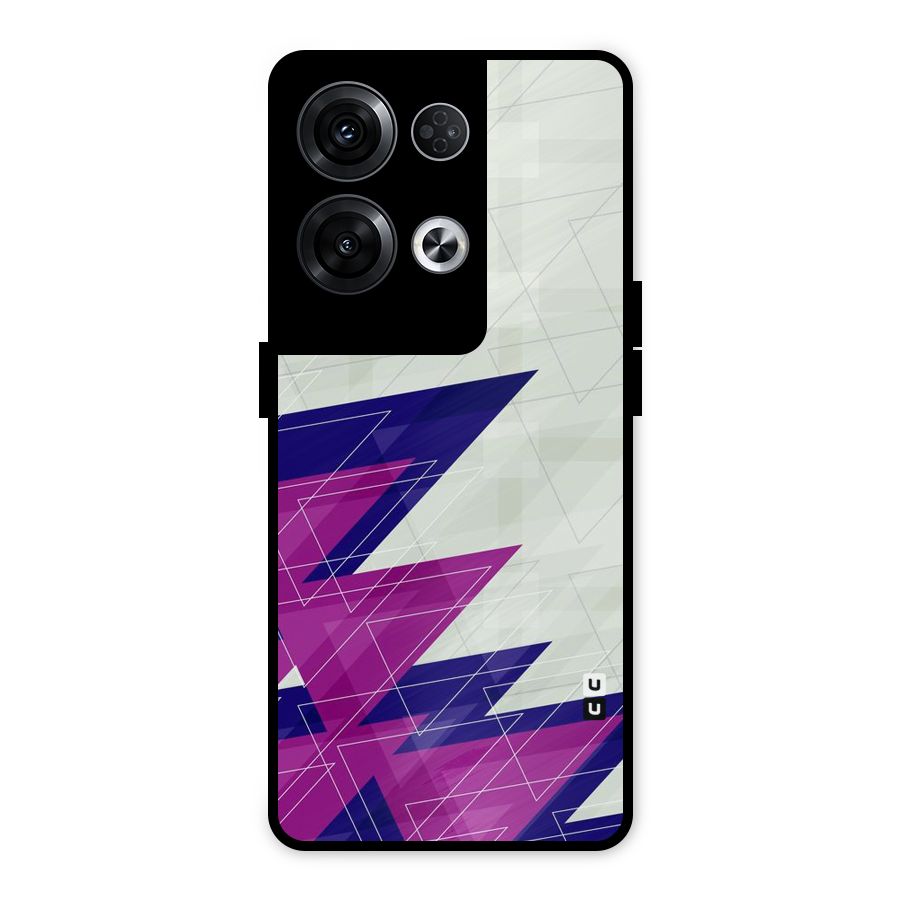 Sharp Abstract Design Metal Back Case for Oppo Reno8 Pro 5G