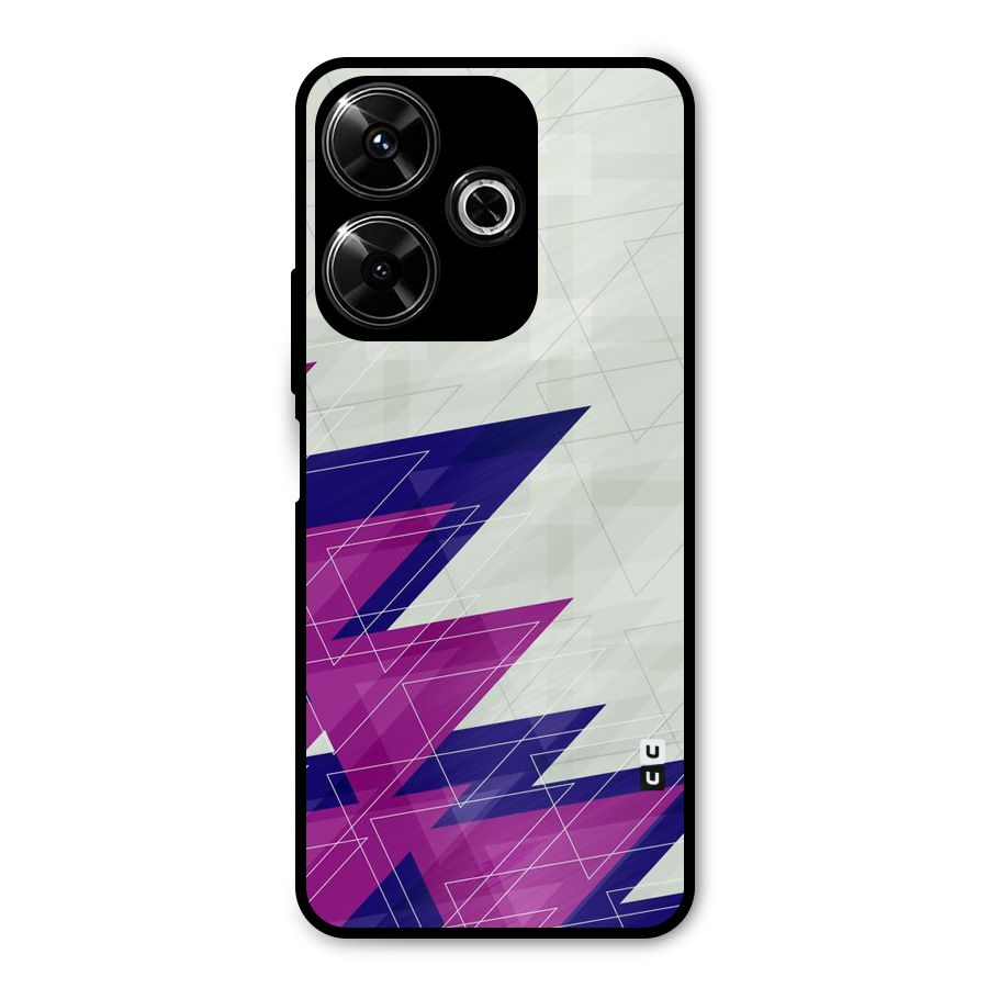 Sharp Abstract Design Metal Back Case for Poco M6 Plus