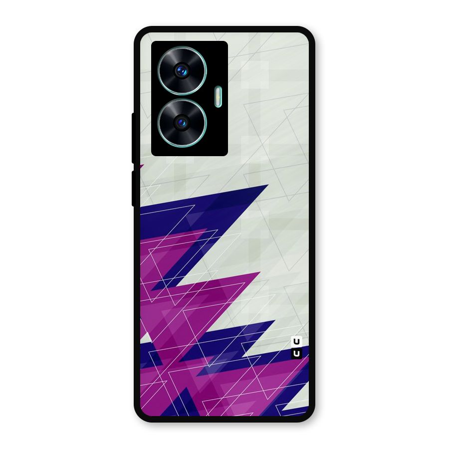 Sharp Abstract Design Metal Back Case for Realme Narzo N55