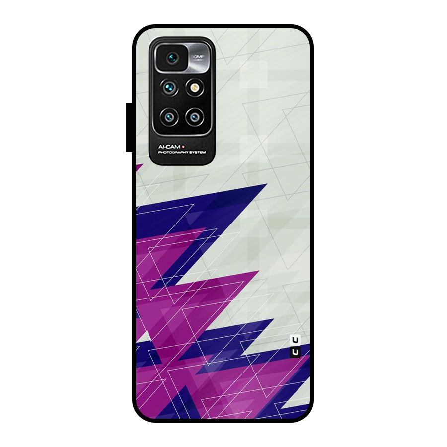 Sharp Abstract Design Metal Back Case for Redmi 10 Prime