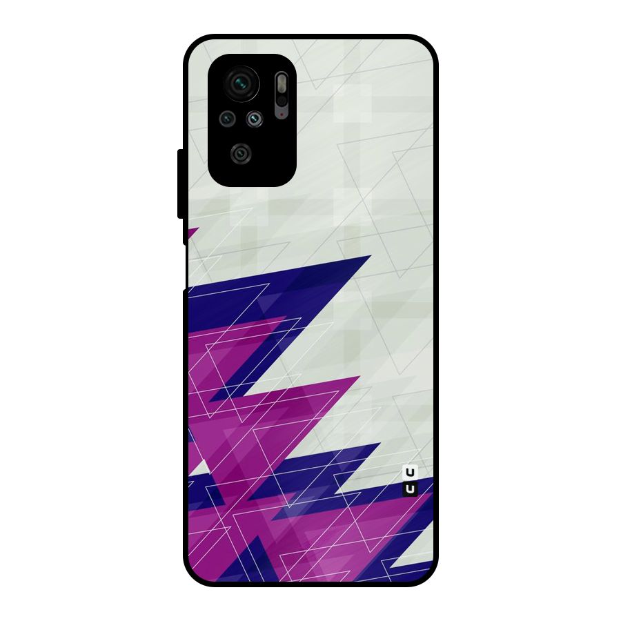 Sharp Abstract Design Metal Back Case for Redmi Note 10S