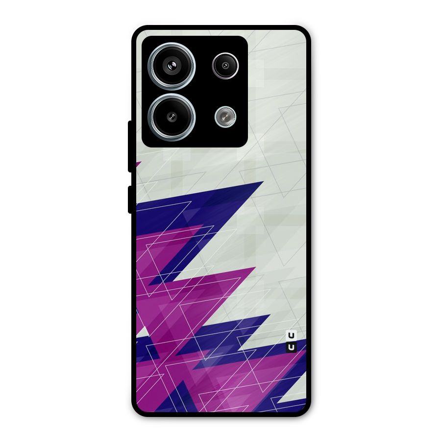Sharp Abstract Design Metal Back Case for Redmi Note 13 Pro 5G