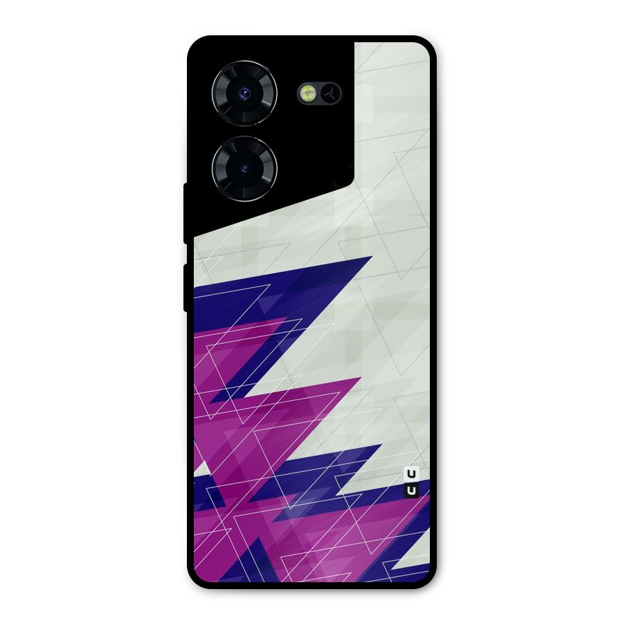 Sharp Abstract Design Metal Back Case for Tecno Pova 5 Pro 5G