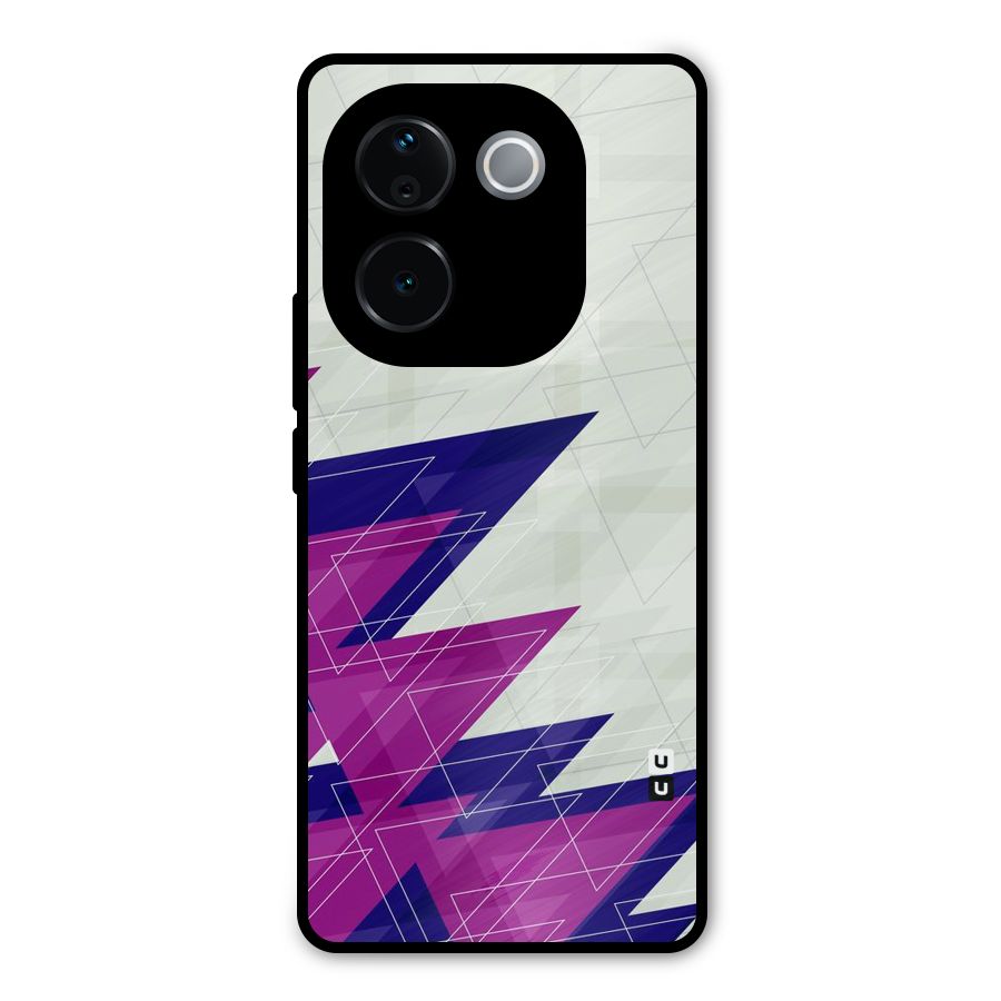 Sharp Abstract Design Metal Back Case for Vivo T3 Pro