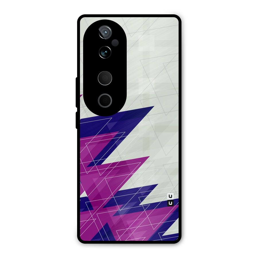 Sharp Abstract Design Metal Back Case for Vivo T3 Ultra
