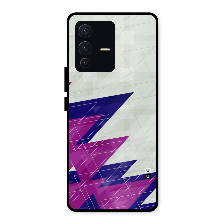 Sharp Abstract Design Metal Back Case for Vivo V23 5G
