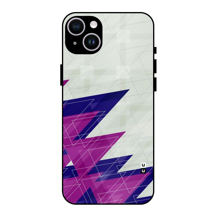 Sharp Abstract Design Metal Back Case for iPhone 14 Plus