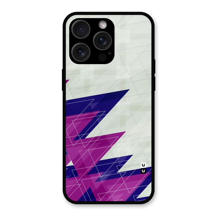Sharp Abstract Design Metal Back Case for iPhone 15 Pro Max