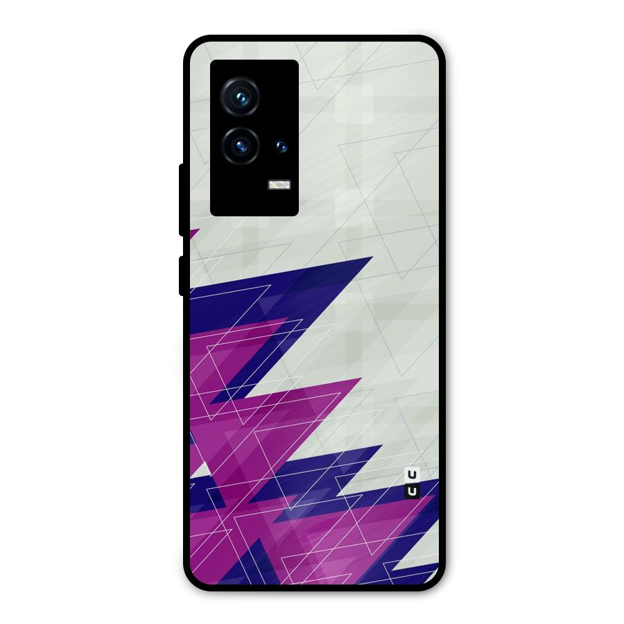 Sharp Abstract Design Metal Back Case for iQOO 9 5G