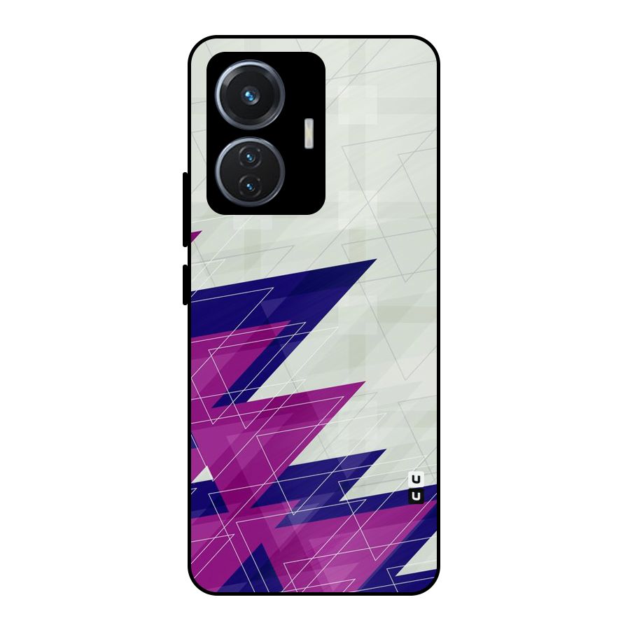 Sharp Abstract Design Metal Back Case for iQOO Z6 44W