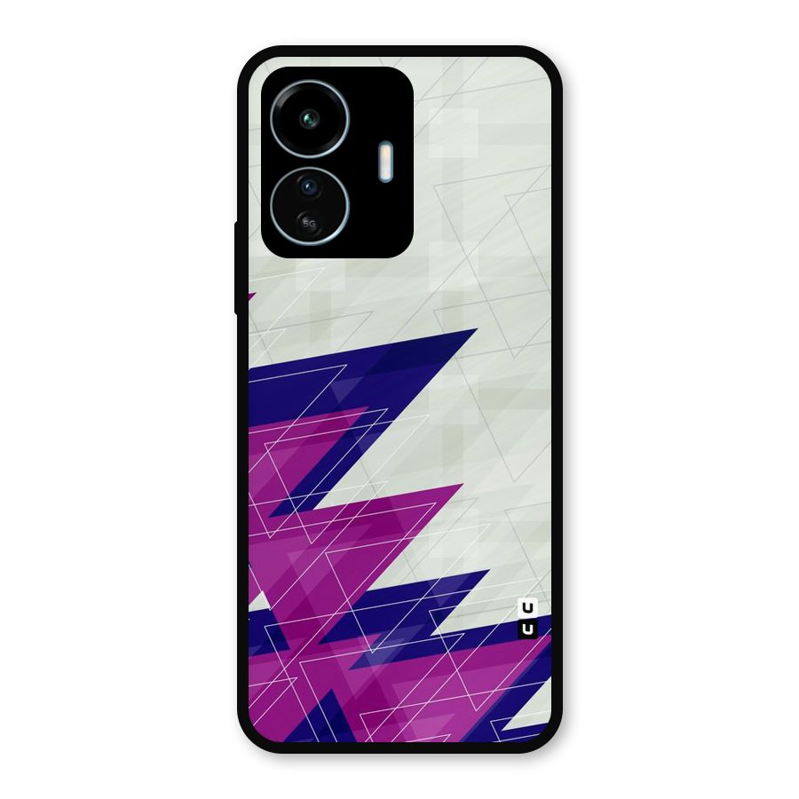 Sharp Abstract Design Metal Back Case for vivo iQOO Z6 Lite 5G
