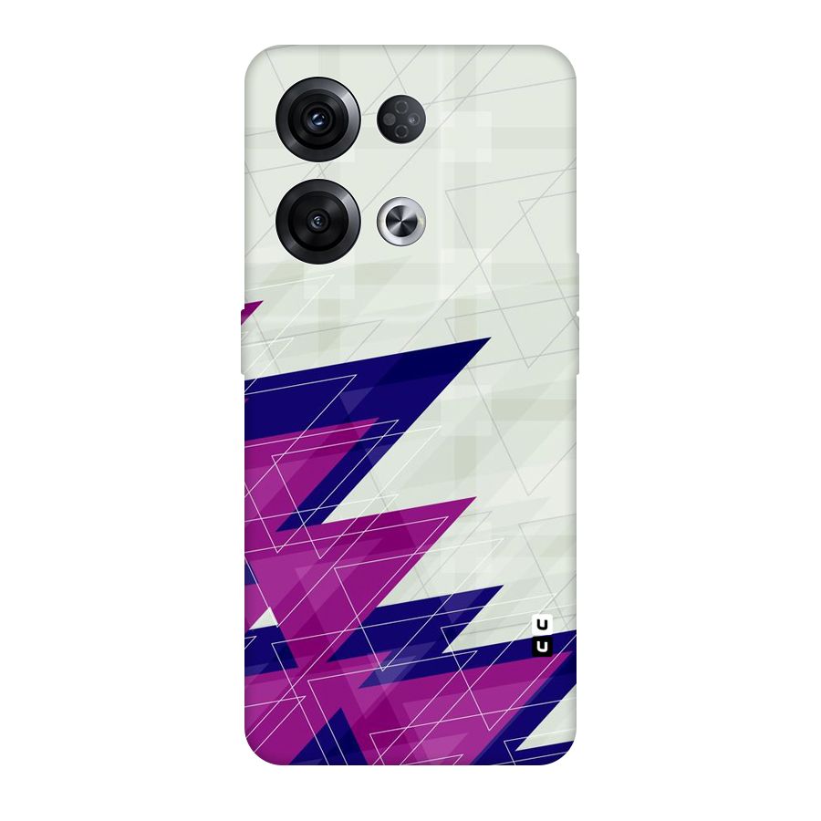 Sharp Abstract Design Original Polycarbonate Back Case for Oppo Reno8 Pro 5G