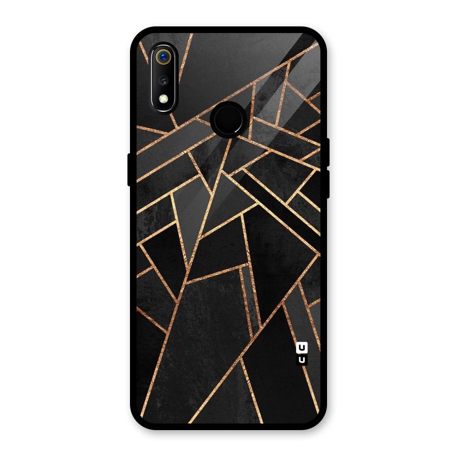 Sharp Tile Glass Back Case for Realme 3i