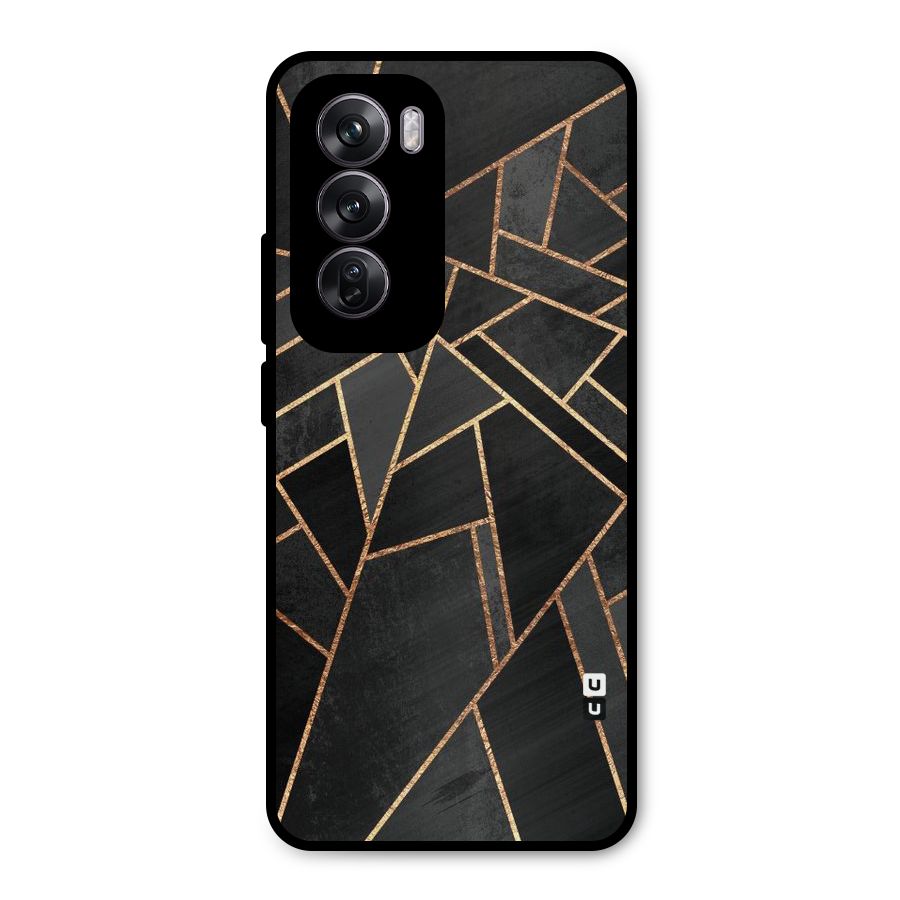 Sharp Tile Metal Back Case for Oppo Reno12 Pro