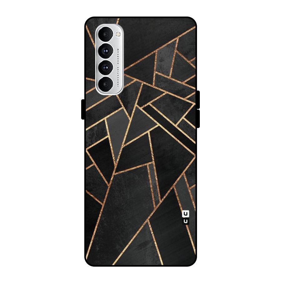 Sharp Tile Metal Back Case for Oppo Reno4 Pro