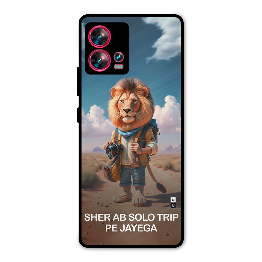 Sher Solo Trip Metal Back Case for Motorola Edge 30 Fusion