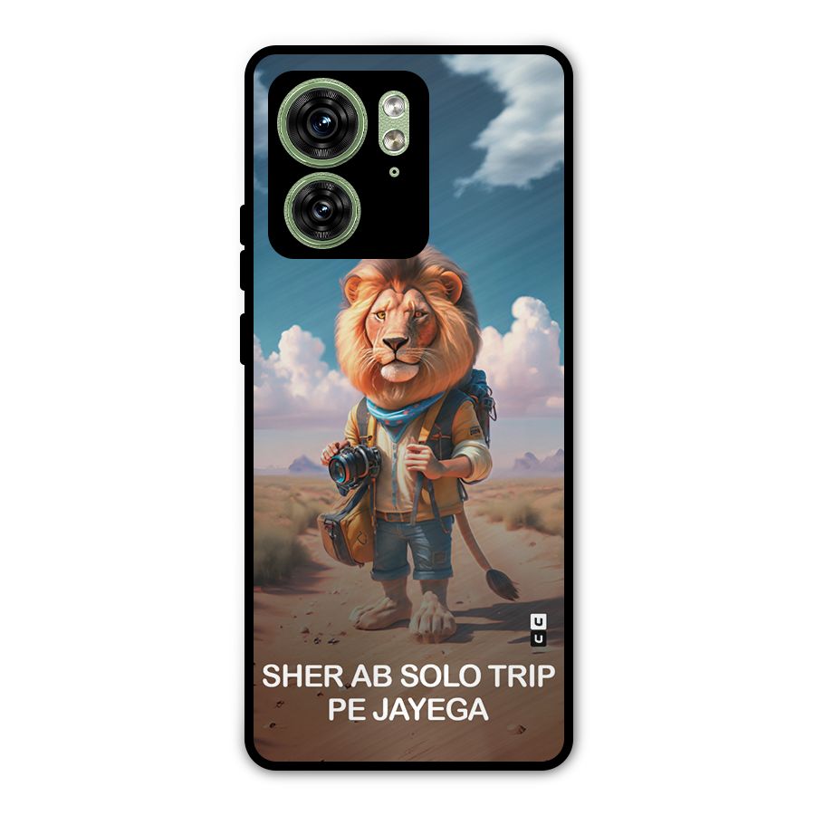 Sher Solo Trip Metal Back Case for Motorola Edge 40 5G