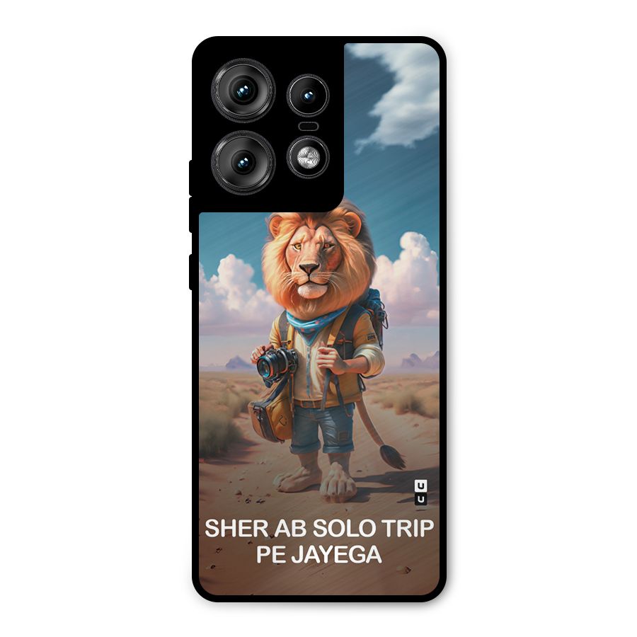 Sher Solo Trip Metal Back Case for Motorola Edge 50 Pro