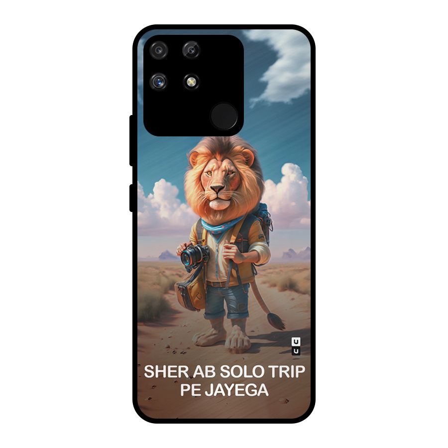 Sher Solo Trip Metal Back Case for Realme Narzo 50A