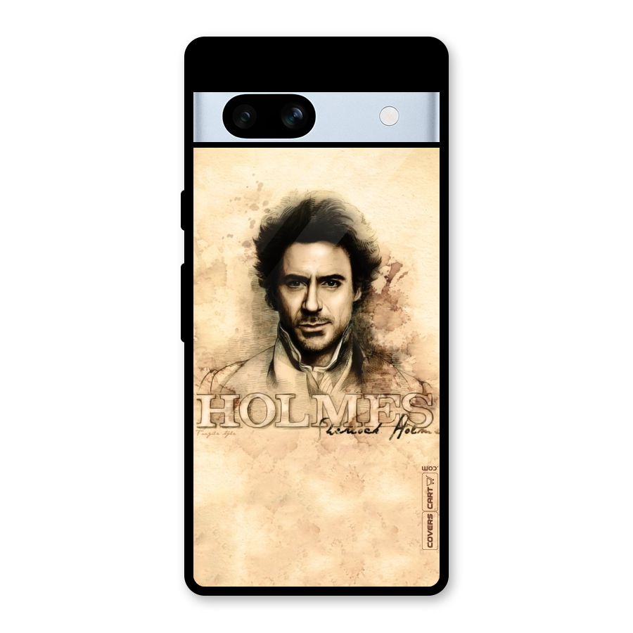 Sherlock Holmes Fan Art Glass Back Case for Google Pixel 7a