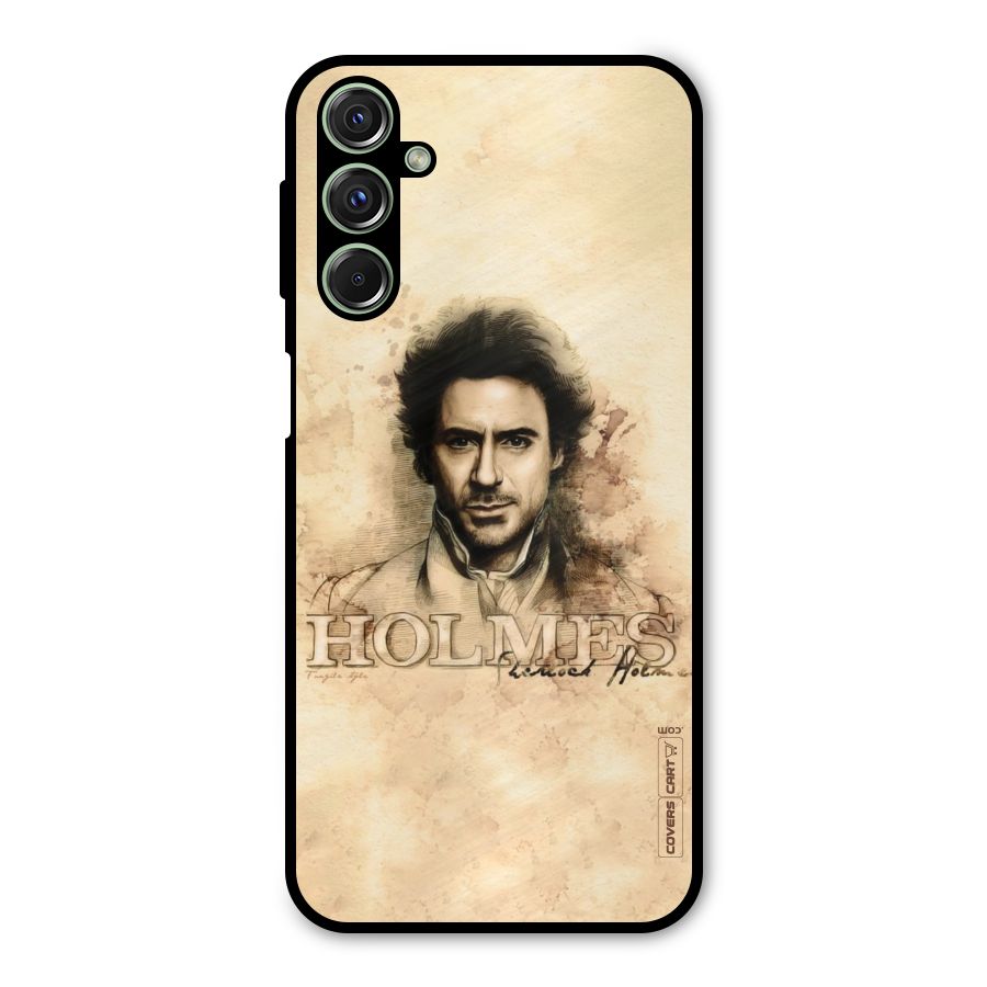 Sherlock Holmes Fan Art Metal Back Case for Galaxy F34