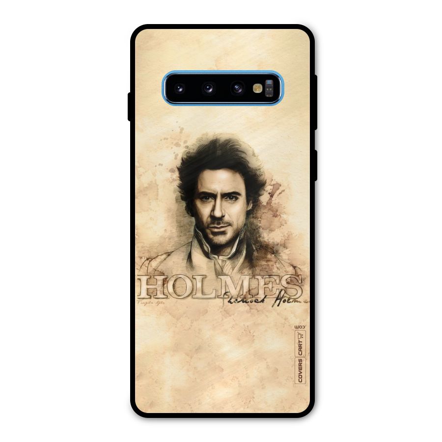 Sherlock Holmes Fan Art Metal Back Case for Galaxy S10