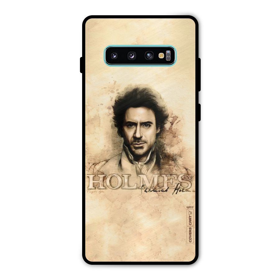 Sherlock Holmes Fan Art Metal Back Case for Galaxy S10 Plus